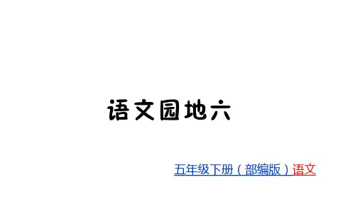 五年级下册语文习题课件-第6单元-人教部编版语文园六