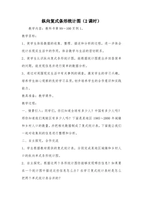 纵向复式条形统计图(2课时)_教案教学设计