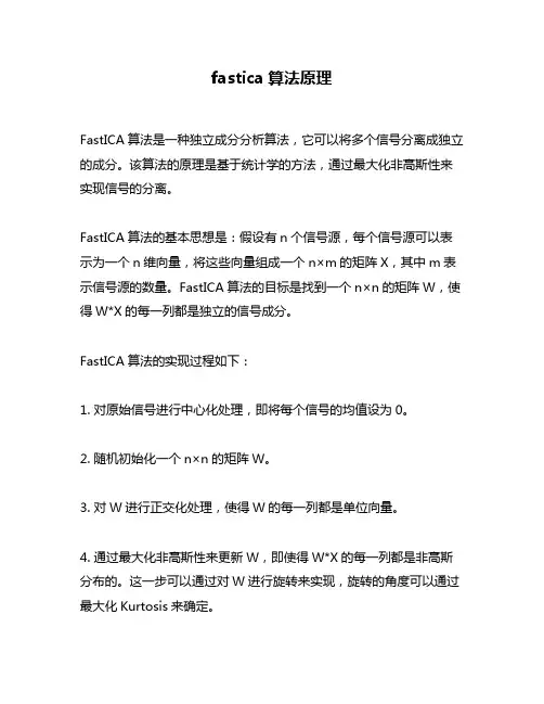 fastica算法原理