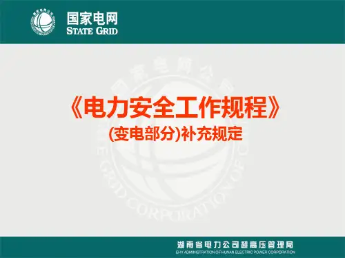 电力安全工作规程-补充规定