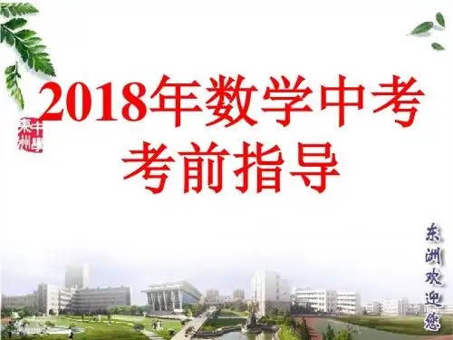 2018东洲中学初三考前指导