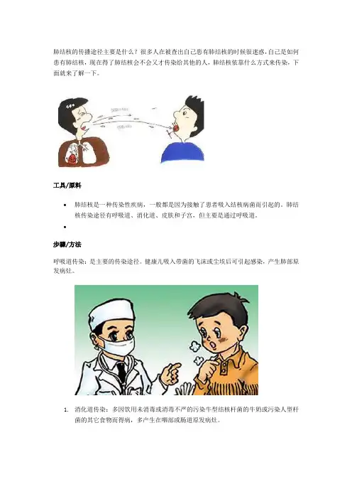肺结核的传播途径主要是什么
