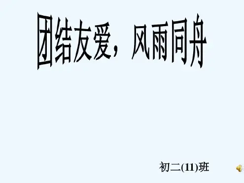 团结友爱_风雨同舟主题班会