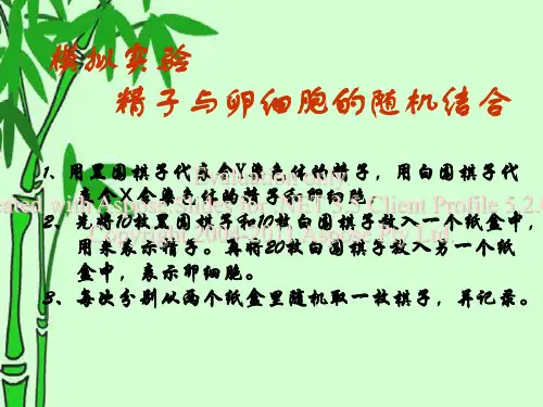 【精品】精子与卵细胞随机结合的模拟实验