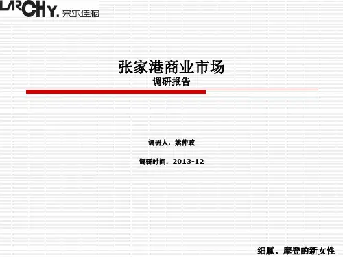 2014张家港商圈市场调研报告