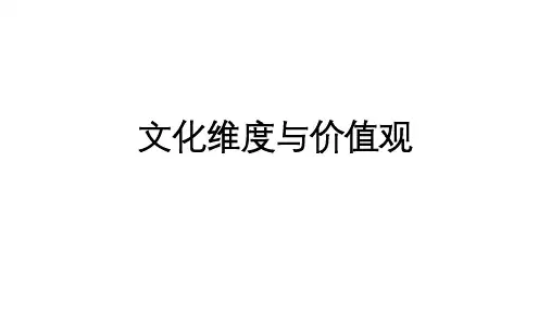 文化维度与价值观概述
