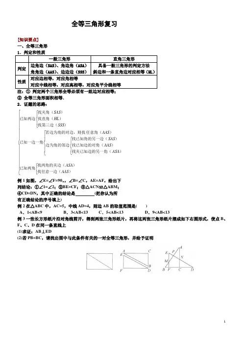 经典全等三角形复习题[2]