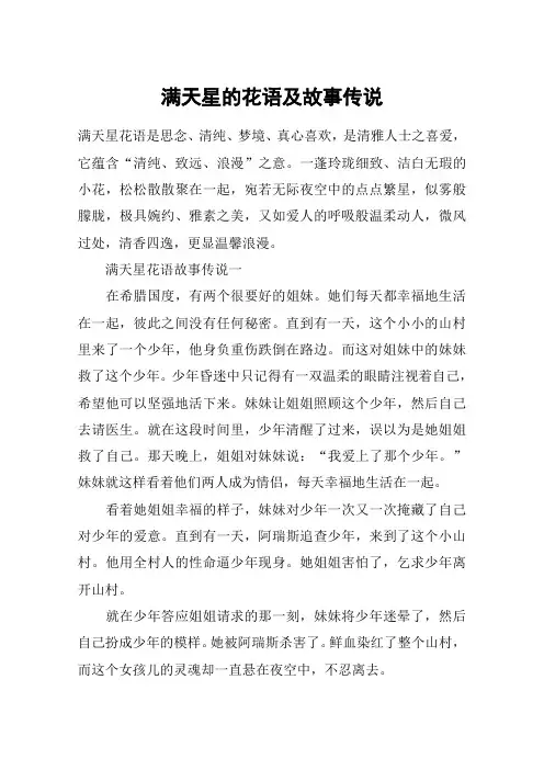 满天星的花语及故事传说_1