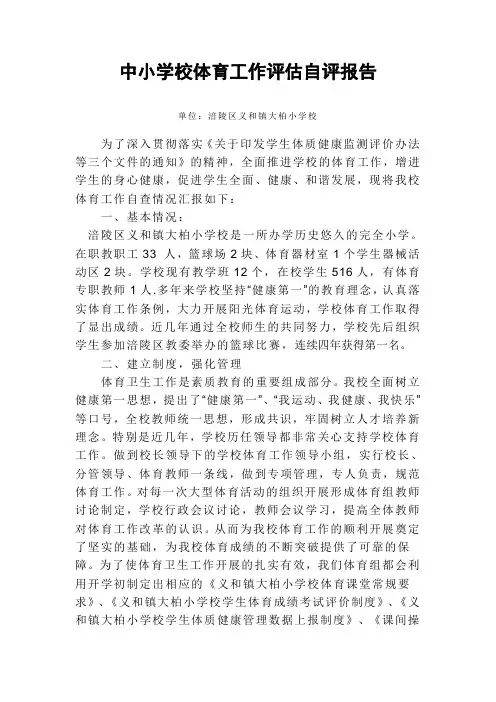 体育专项评估报告 Microsoft Word 文档