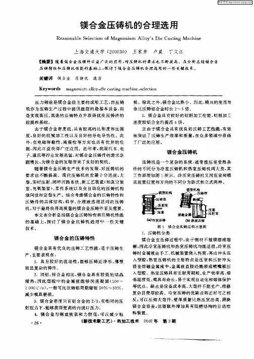镁合金压铸机的合理选用