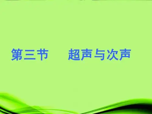 2013年《超声与次声》课件 沪科版