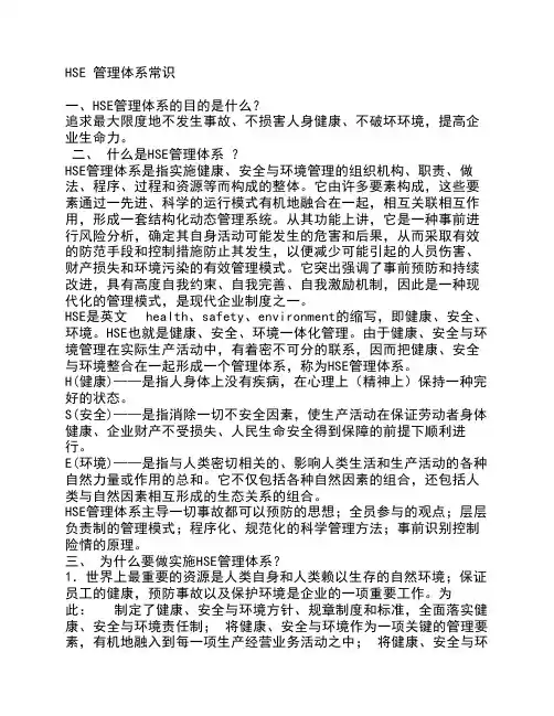 HSE管理体系 4