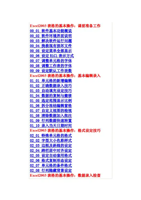 郭安定老师Excel23003实用基础视频教程(第六版)