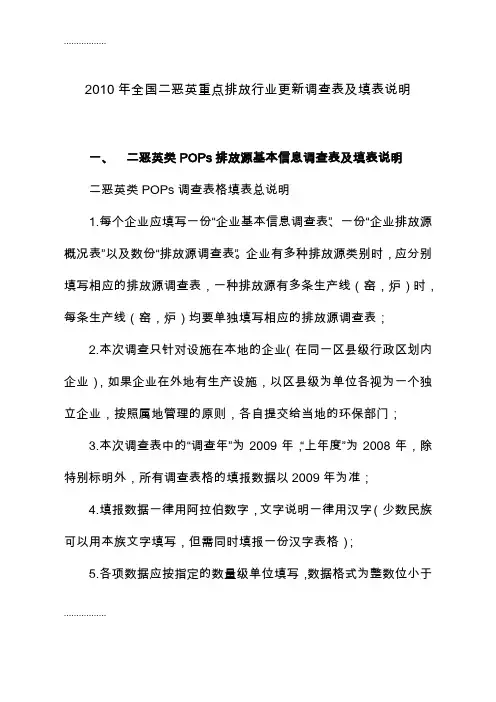 (整理)二恶英排放行业