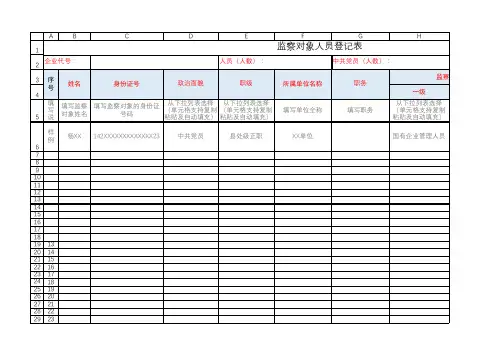 监察对象人员登记表 (1)