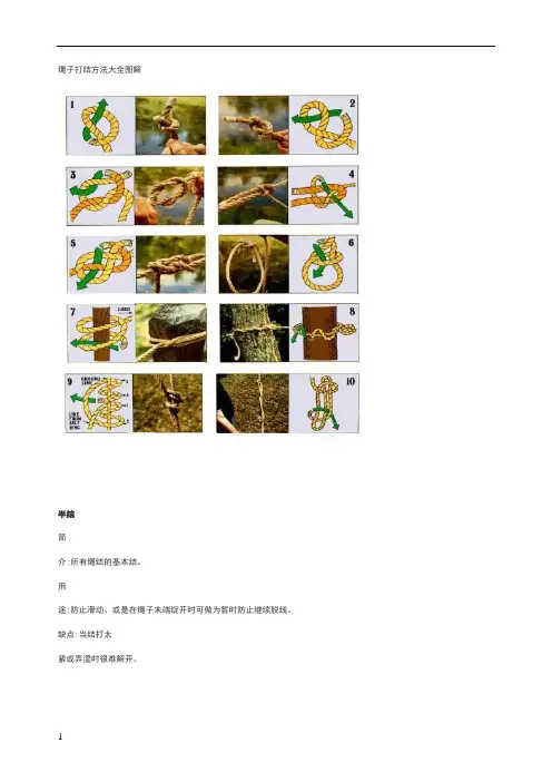 绳子打结方法大全(图解) 2