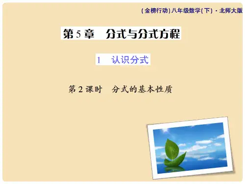 八年级数学下册 5.1 认识分式 第2课时 分式的基本性质习题课件 (新版)北师大版