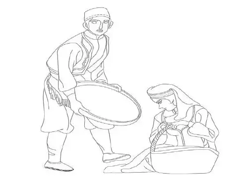 新疆民族团结简笔画 精品可打印直接涂色