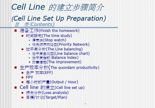 Cell Line 的建立步骤简介ppt