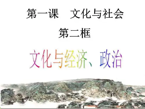 高中政治必修三:12文化与政治、经济