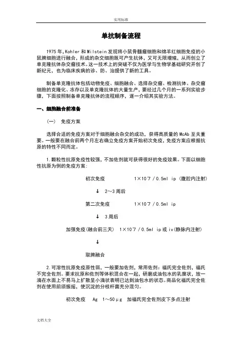 单克隆抗体制备流程