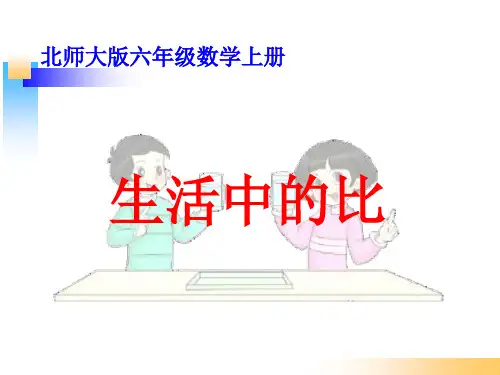 北师大版六年级数学上册《生活中的比》