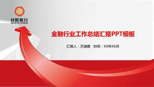 日照银行专用工作总结汇报动态PPT模板