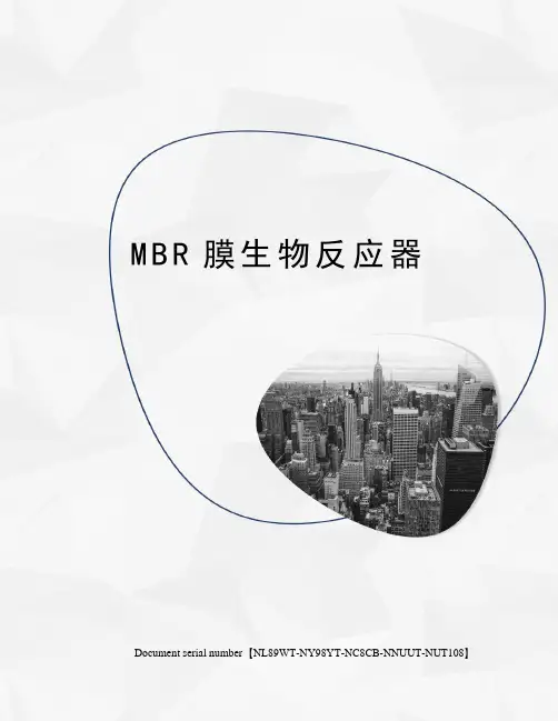 MBR膜生物反应器