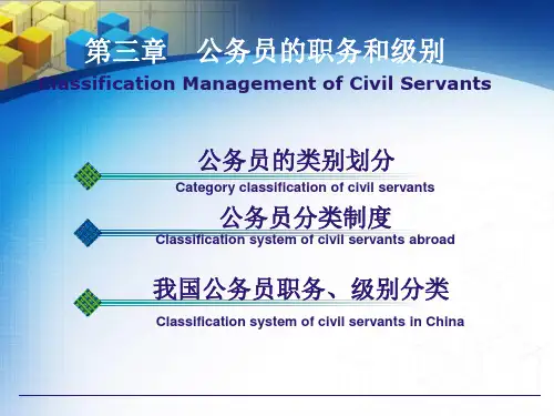 第三章  职务和级别