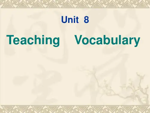 Unit  8 VOCABULARY