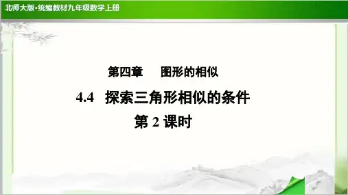 《 探索三角形相似的条件》示范公开课教学PPT课件【北师大版九年级数学上册】第2课时
