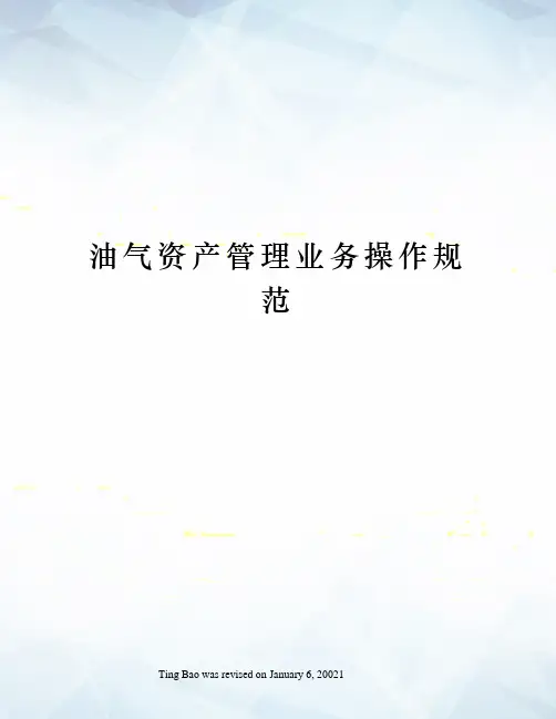 油气资产管理业务操作规范