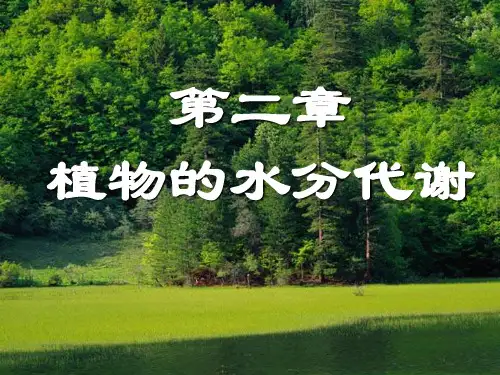 第二章植物的水分关系