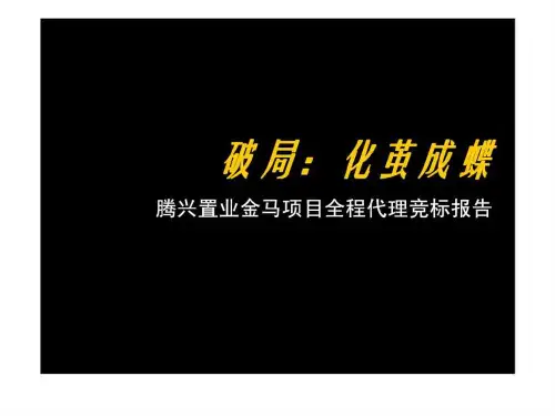 地产2019成都腾兴置业金马项目全程代理竞标报告