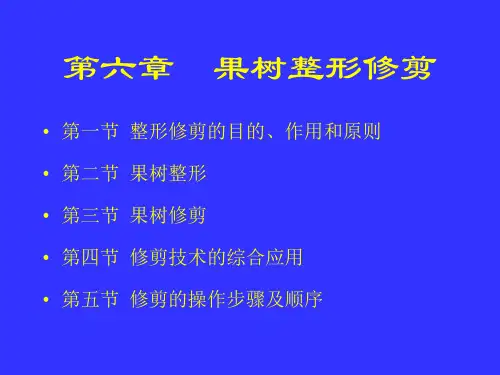 第6章 果树整形修剪