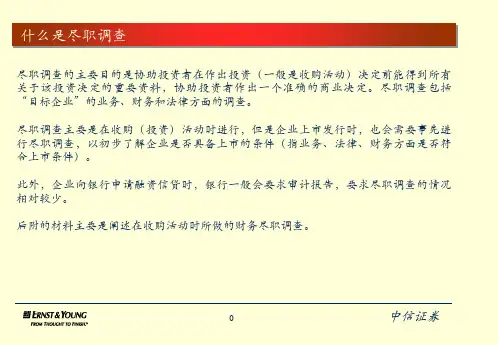 安永尽职调查模板共24页
