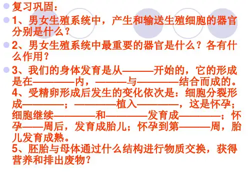 人教版七年级下册生物1.3青春期