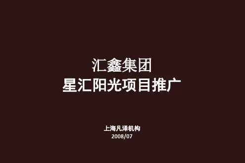杭州市汇鑫集团星汇阳光项目推广方案