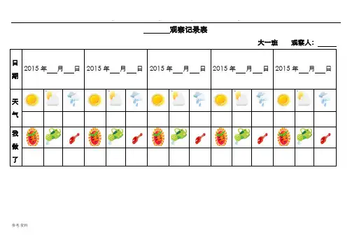 自然角观察记录表(表格)