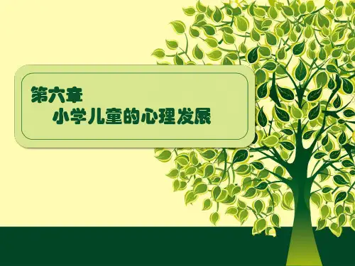 发展心理学第六章 小学儿童的心理发展 PPT课件