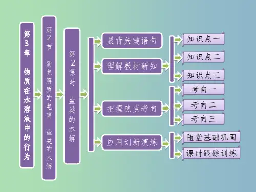 高中化学 第3章 第2节 第2课时 盐类的水解课件 鲁科版选修4