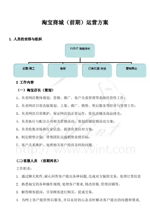 淘宝商城运营方案