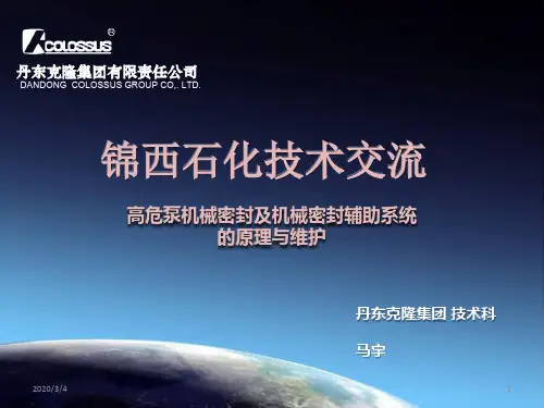串联式双端面密封培训课件