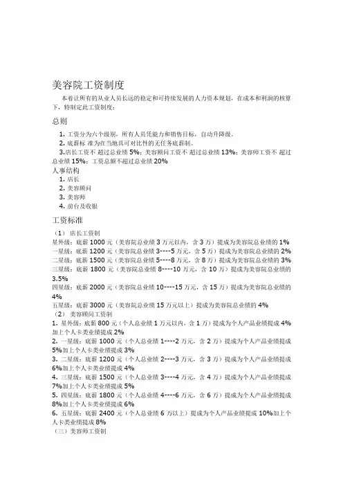 美容院工资制度42793