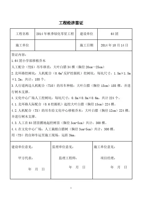 工程经济签证.方案