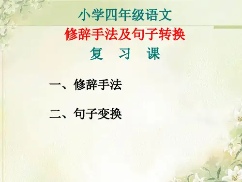 四年级上册语文句式转换复习课件