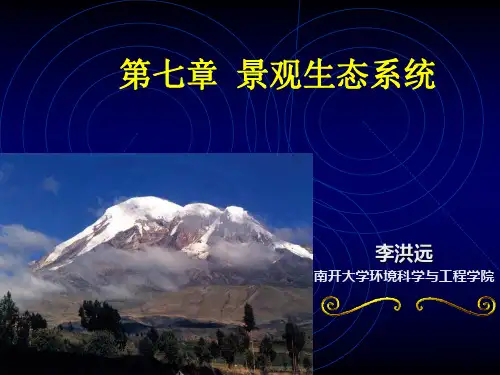 第七章景观生态系统