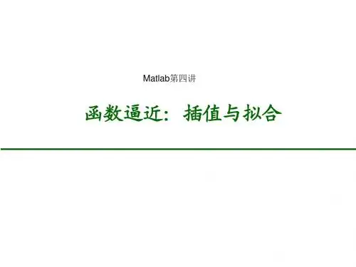 插值 拟合