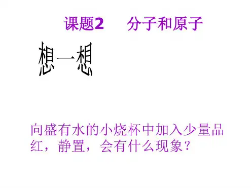 九年级化学分子和原子1(1)