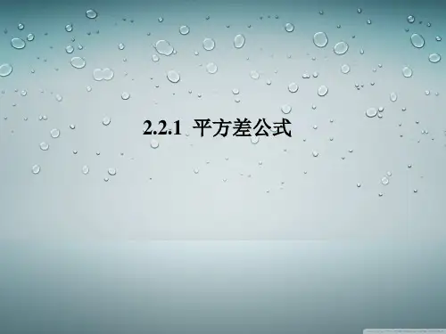 2.2.1  平方差公式
